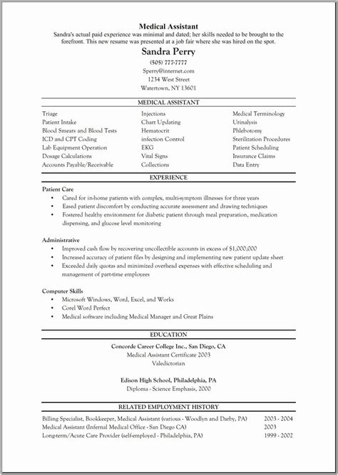 Sample resume for office assistant position. Free Medical assistant Resume Templates Inspirational 2016 ...