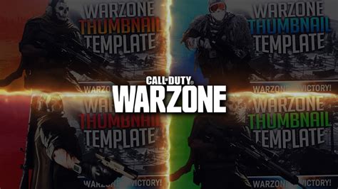 Free Clean Mw Warzone Thumbnail Template Call Of Duty Warzone