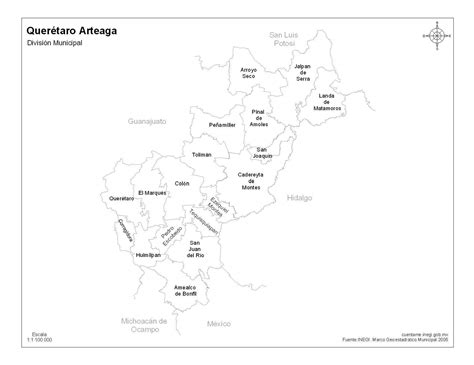 Mapa Del Estado De Querétaro Con Municipios Mapas Para Descargar E Imprimir Imágenes Totales