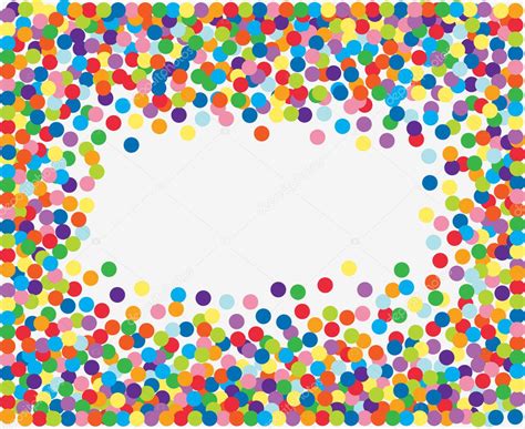 Colorful Confetti Frame Vector Illustration — Stock Vector © Tatus
