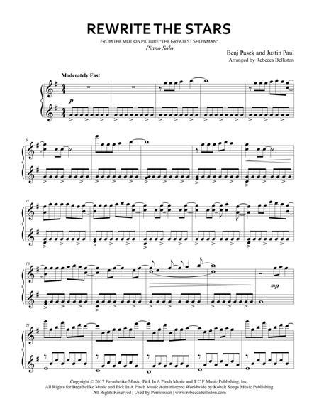 Rewrite The Stars By Benj Pasek And Justin Paul Digital Sheet Music