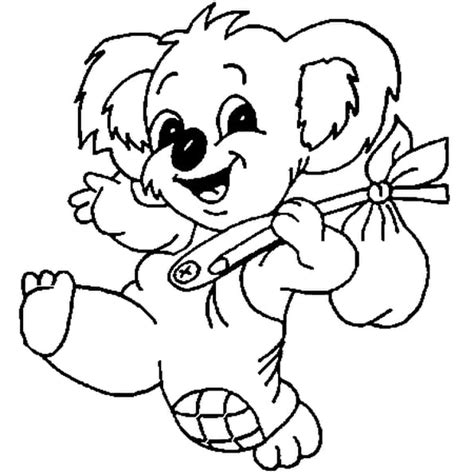 Coloriage Bébé Koala En Ligne Gratuit à Imprimer