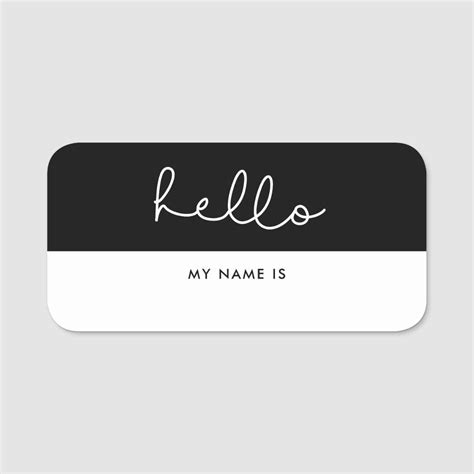 Cute Script Hello My Name Is Dry Erase Name Tag Zazzle Hello My Name Is Name Tags Custom