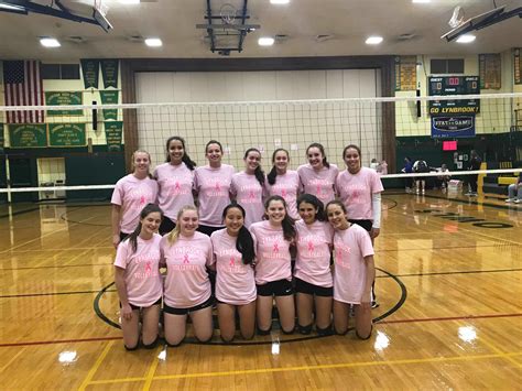 Lynbrook Girls Volleyball Team Raises Money To Fight Breast Cancer