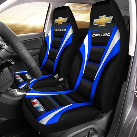Chevrolet Camaro Car Seat Cover Set Of 2 Ver1 Blue Redditprint Store
