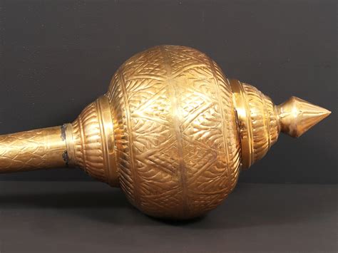 Brass Lord Hanuman Weapon Mace Gada Exotic India Art
