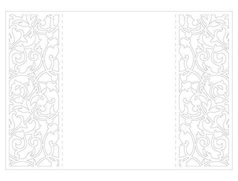 5x7 Gate Fold Wedding Invitation Svg Laser Cut Card Template Etsy