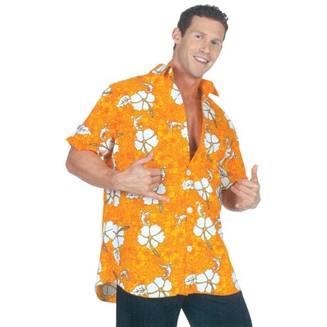 Orange Hawaiian Shirt Adult Halloween Costume