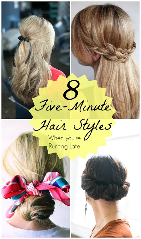 5 minute crafts girly hairstyles. Running Late? 5 Minute Cute Hair Styles - MyThirtySpot