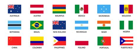 National Flags Of The World World Flag Set Stock Illustration