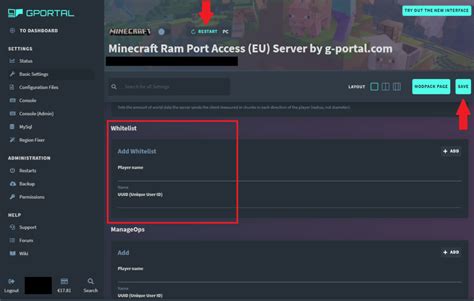 Setting Up A Whitelist For A Minecraft Server Gportal Wiki
