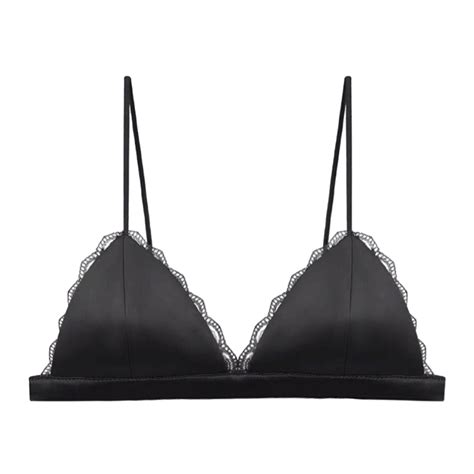 Women S Silk Satin Triangle Bralette Soft Cup Wireless Bra Smooth And Comfortable Wire Bra Top
