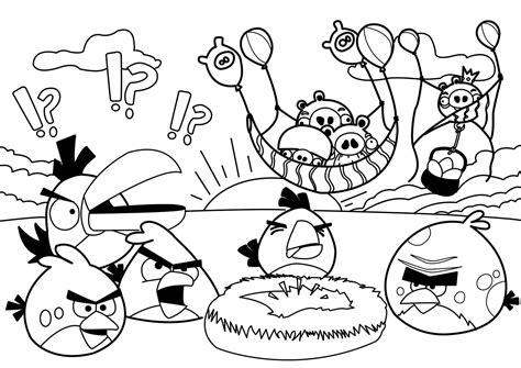 angry birds coloring pages learn  coloring