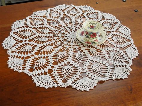 Large Doilies Lovely Vintage Round Crocheted White Doily From Of Large