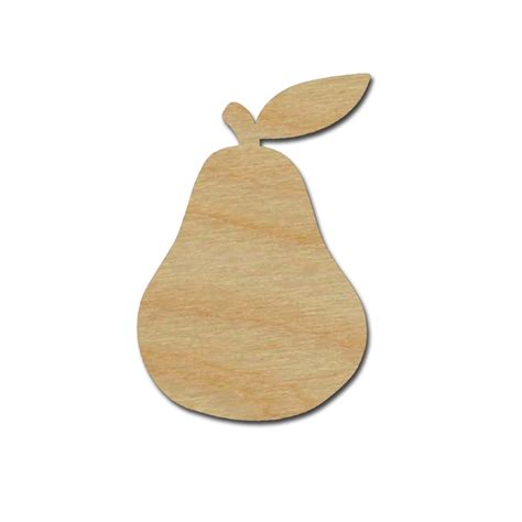 Pear Shape Unfinished Wood Fruit Craft Cutouts Variety Of Sizes