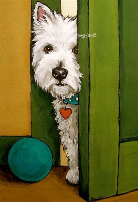 West Highland Terrier Aceo Westie Print Artist Trading Card Etsy