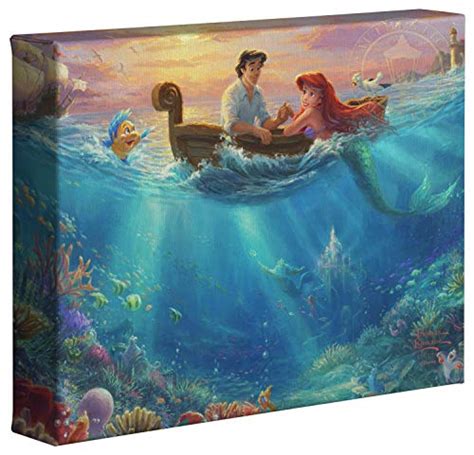 Thomas Kinkade Studios Little Mermaid Falling In Love 8 X 10 Canvas
