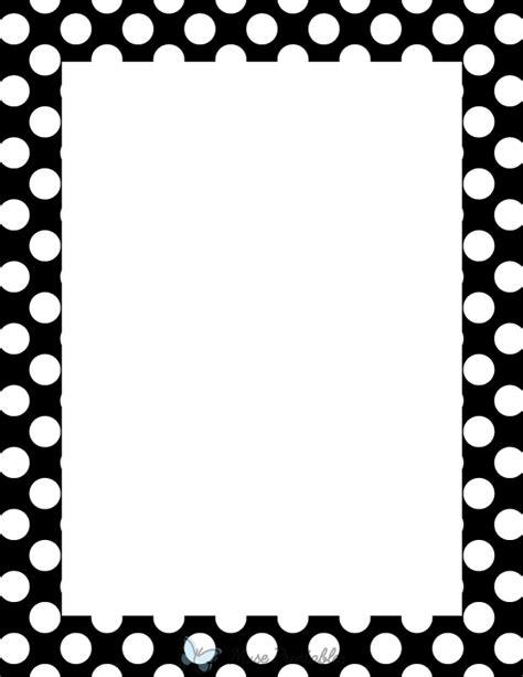 Printable Polka Dot Border Paper Free Printable Paper