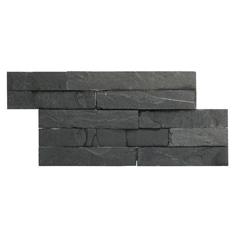 Ledgestone Slate Split Face Charcoal Black Tiles