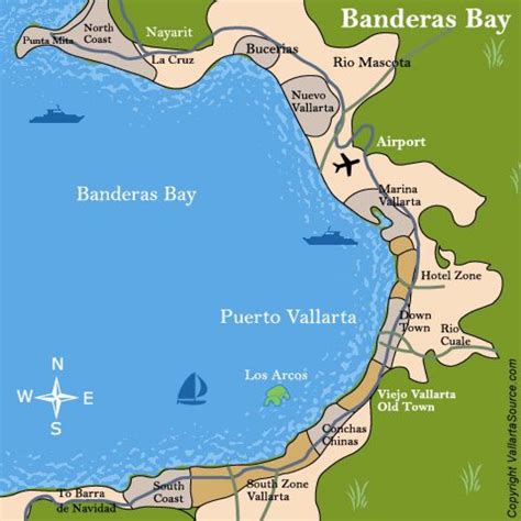Banderas Bay Map • The Best Of Banderas Bay