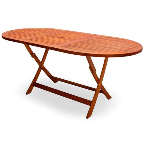 Buy Cucunu Outdoor Dining Table Acacia Wood With Umbrella Hole 63 X 34