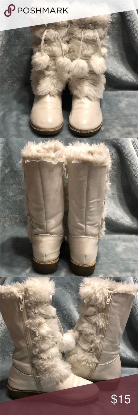 Extremely Cute White Fuzzy Boots White Fuzzy Boots Fuzzy Boots Boots