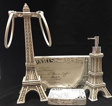 Visit the eiffel tower in paris with our guide to the eiffel tower entrances, reaching the summit, tickets, timings, getting there & more! Paris Bath Accessory Collection Eiffel Tower Bed Bathroom ...