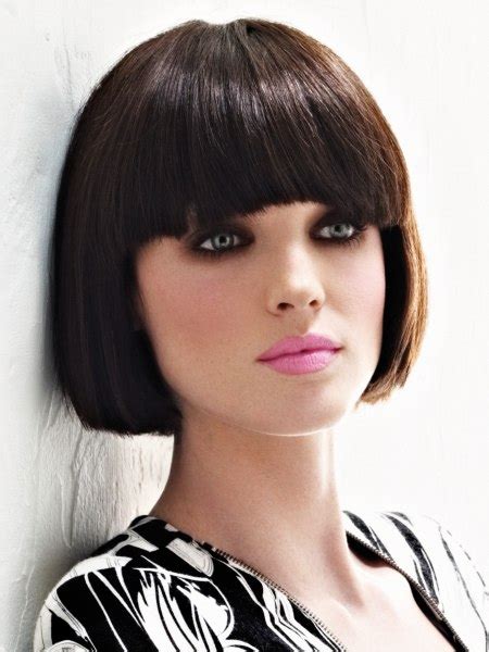 One Length Bob With Mouth Length Hair And A Short Nape