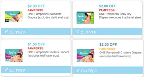 High Value 21 Pampers Diapers Coupons