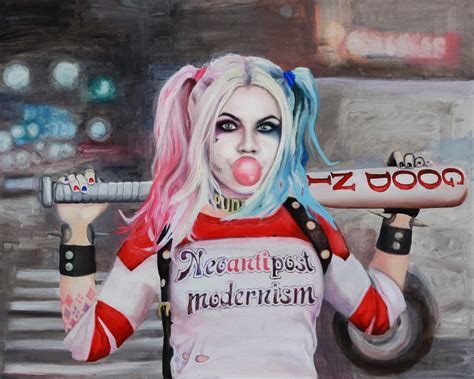 Harley Quinn Portrait Olej Na Płótnie 80×100 Cm Obraz Na Zamówienie