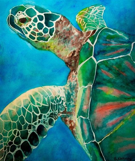 Sea Turtle Art Turtle Art Turtle Painting