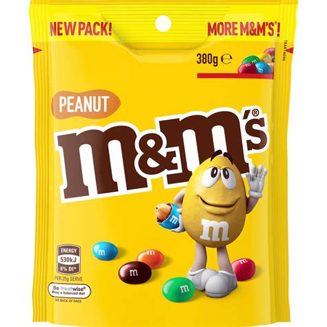 Mandms Peanut Chocolate Snack And Share Bag 380g Woolworths