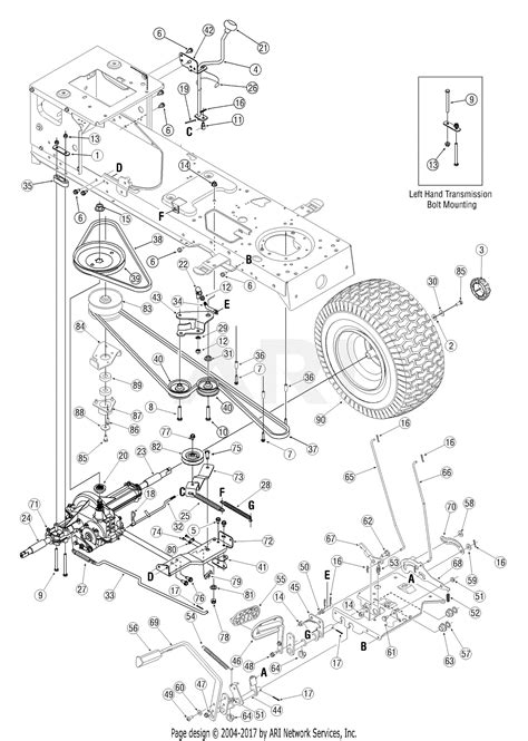 Troy Bilt 13aj609g766 Bronco 2005 Parts Diagram For Drive