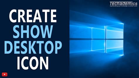 How To Create Show Desktop Icon In Windows Tutorial Youtube