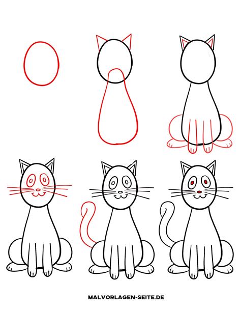 Wie Zeichnet Man Eine Katze Ausmalbilder Kostenlos Ganzes Katze Malen