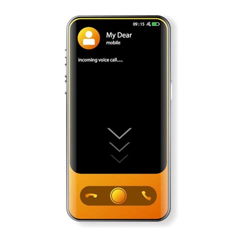 Premium Vector Realistic User Interface Incoming Call Screen