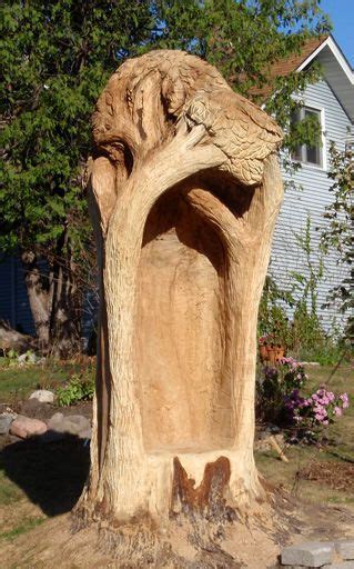 Nicely Carved Tree Stump Niche I Like It Tree Carving Wood Carving