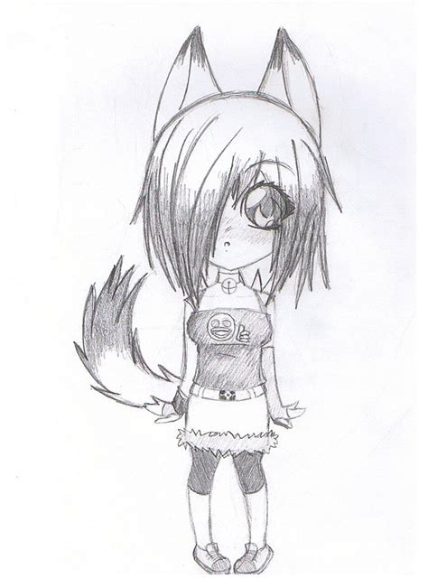 Editing for an original meme for my yt. Chibi Wolf Girl by neodrac54 on DeviantArt