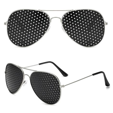 2021 Metal Frame New Black Unisex Vision Care Pinhole Sunglasses Pinhole Glasses Buy 2021