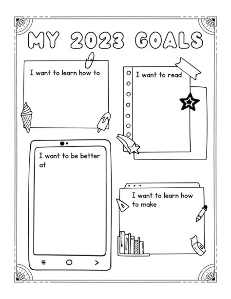 New Year Resolutions For Kids Worksheet 2023 Get New Year 2023 Update