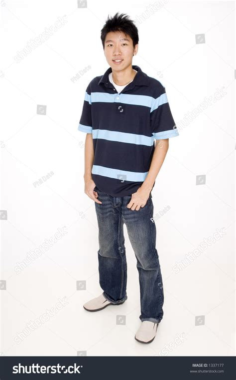 Fulllength Portrait Young Chinese Man Stock Photo 1337177 Shutterstock