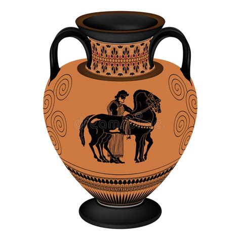 Vector Greek Vase Stock Vector Illustration Of Design 96530295