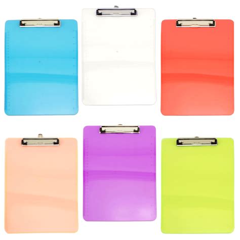 Colorful Transparent Clipboard School Office Essential Supply Document