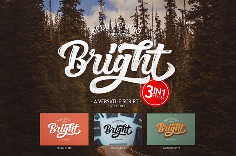 The sectione bright is script designed by rvq typefoundry. Bright Script LAYERED FONT (30% OFF) By Debut Studio ...