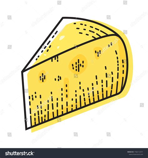 Piece Cheese Isolated On White Background Stock Vector Royalty Free Shutterstock