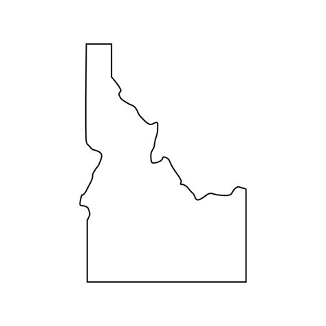 Idaho Map On White Background 8531303 Vector Art At Vecteezy