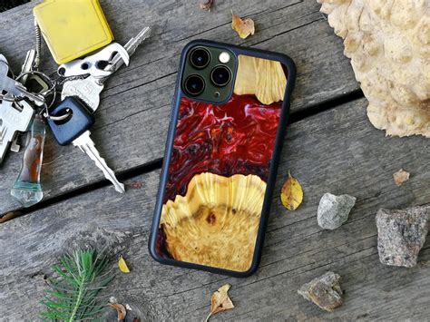 Resin Real Wood Phone Case Iphone Etsy