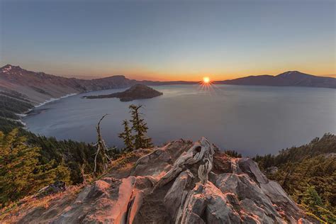 Sunrise Light At Crater Lake National Photograph By Chuck Haney Fine
