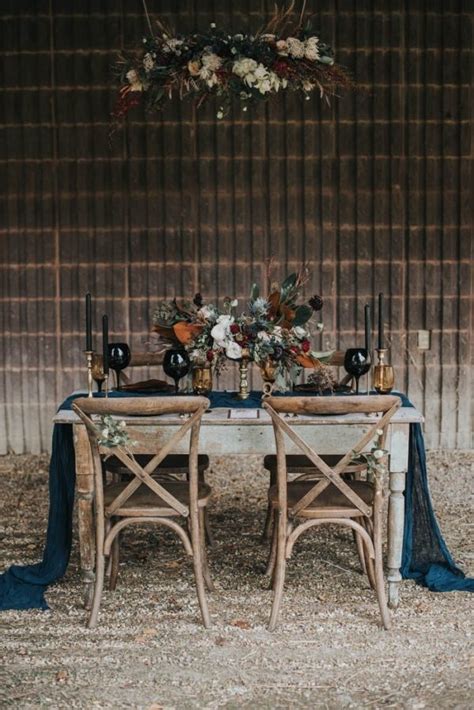 Moody Fall Color Palette Inspiration Table Decor Wedding