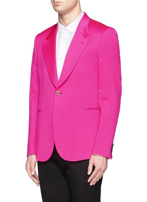 Paul Smith Wool Silk Blend Blazer In Pink For Men Lyst